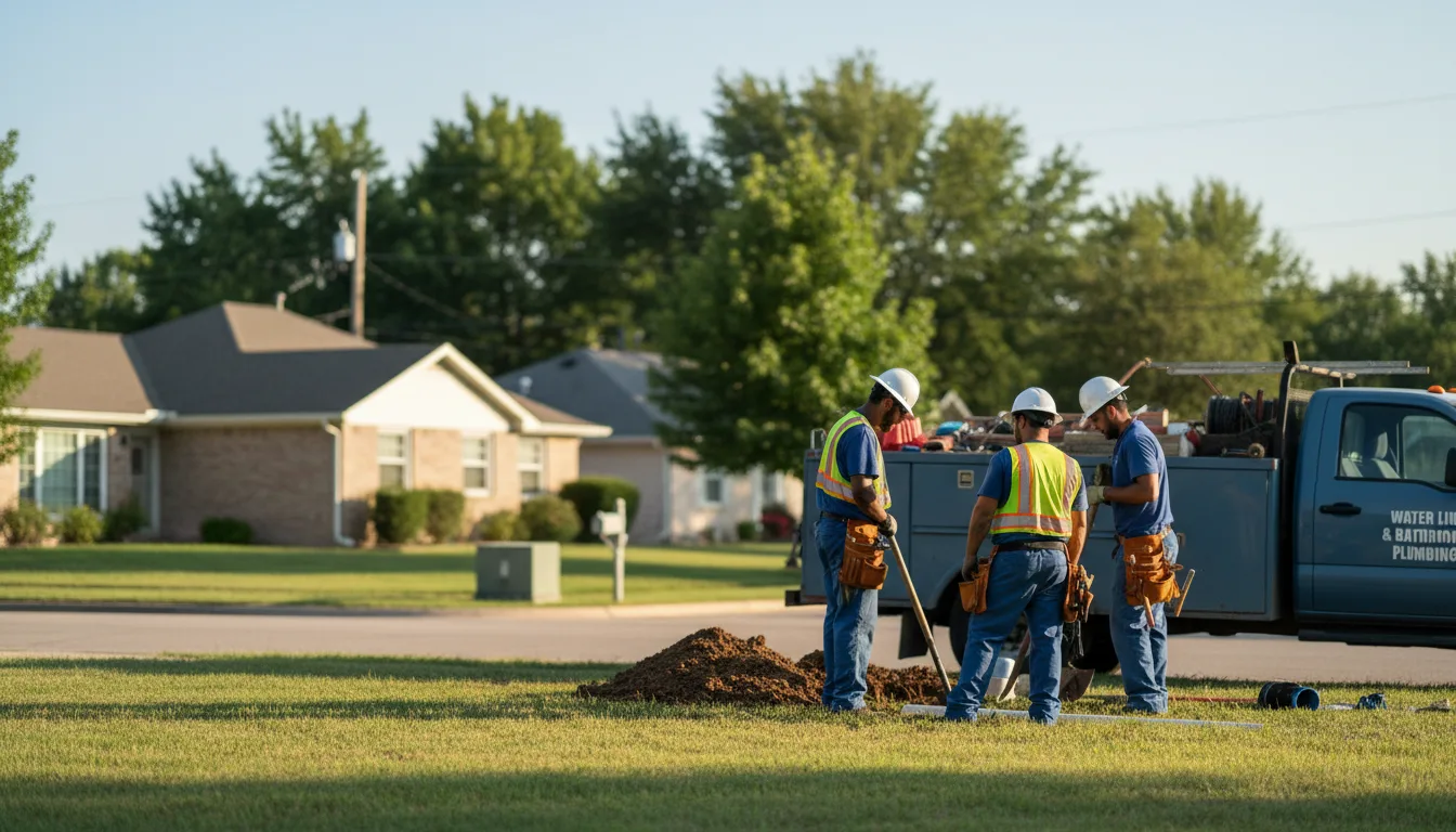 Residential water line and bathroom plumbing service in Joiner, AR